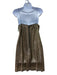 Alice + Olivia Size 2 Gold & Black Chain mail Spaghetti Strap Diamond Dress Gold & Black / 2