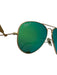 RayBan Gold Gold Tone Metal Polarized Mirrored Case Aviator Sunglasses Gold