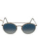 RayBan Gold & White Gold Tone Metal Round Lens Gradient Case Aviator Sunglasses Gold & White