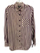 Rag & Bone Size S Purple & White Cotton Long Sleeve Stripe Buttons Blouse Top Purple & White / S