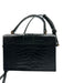 Milaner Italia Black Embossed Leather Magnetic  Flap Gold Hardware Bag Black / XS/S