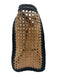 No Brand Tan Brown & Black Rattan Bamboo Handle Sheer Tote Bag Tan Brown & Black / L