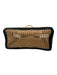 No Brand Tan Brown & Black Rattan Bamboo Handle Sheer Tote Bag Tan Brown & Black / L