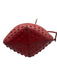 Tod's Cherry Red Leather Rubber Stud Detaill Drawstring Bucket Bag Cherry Red / Small