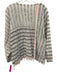 LemLem Size Small White, Gray, Orange Cotton Stripe Poncho Style Short Set White, Gray, Orange / Small