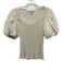 Derek Lam 10 Crosby Size S Cream Cotton Ribbed Knit Scoop Neck Top Cream / S