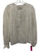 Rohe Size S / 36 White Ramie Semi-Sheer Long Sleeve Half Button Top White / S / 36