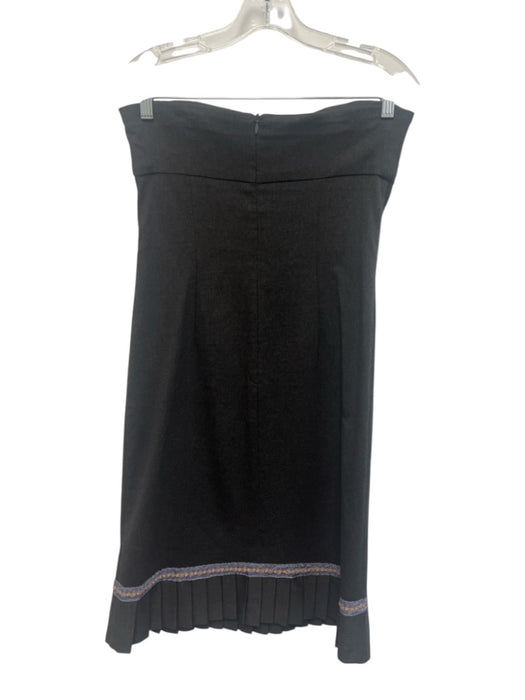 Ruth Size 8 Gray Polyester Blend Pleated Strapless Above Knee Dress Gray / 8