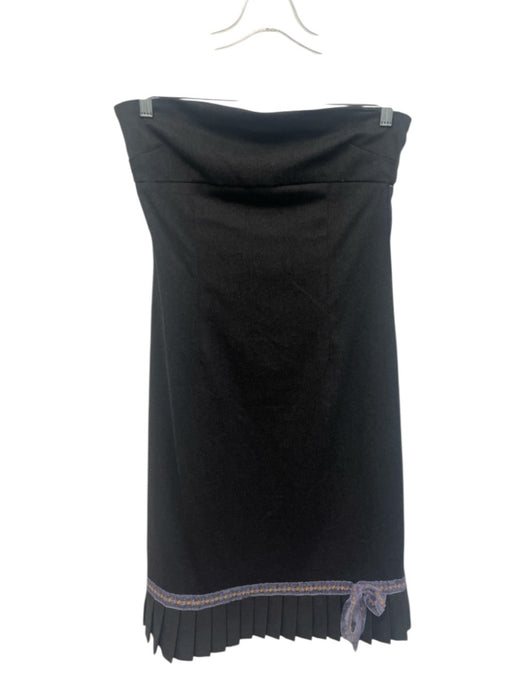 Ruth Size 8 Gray Polyester Blend Pleated Strapless Above Knee Dress Gray / 8