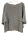 Ann Mashburn Size L blue gray & white Silk Stripe Wide Neck Top blue gray & white / L