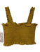 Free People Size XS Mustard Yellow Viscose Shirred Waist Square Neck Skirt Set Mustard Yellow / XS