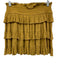 Free People Size XS Mustard Yellow Viscose Shirred Waist Square Neck Skirt Set Mustard Yellow / XS