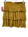 Free People Size XS Mustard Yellow Viscose Shirred Waist Square Neck Skirt Set Mustard Yellow / XS