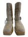 Rag & Bone Shoe Size 37 Gray Leather Suede Square Toe Half Calf Platform Boots Gray / 37
