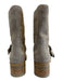 Rag & Bone Shoe Size 37 Gray Leather Suede Square Toe Half Calf Platform Boots Gray / 37