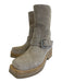 Rag & Bone Shoe Size 37 Gray Leather Suede Square Toe Half Calf Platform Boots Gray / 37