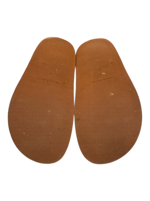 Loeffler Randall Shoe Size 7 Brown Suede leather Ankle Wrap Thong Strap Sandals Brown / 7