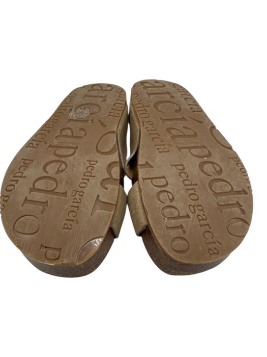Pedro Garcia Shoe Size 37 Beige Suede leather Criss Cross Open Sandals Beige / 37