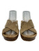 Pedro Garcia Shoe Size 37 Beige Suede leather Criss Cross Open Sandals Beige / 37