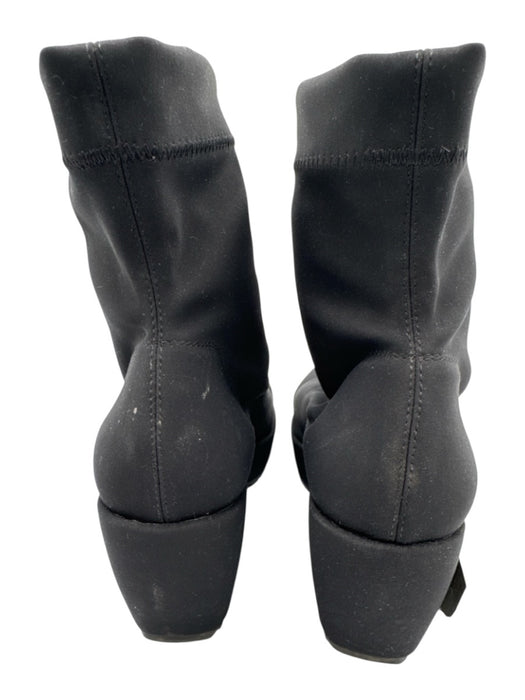 Pedro Garcia Shoe Size 36.5 Black Nylon Platform Wedge Stretch Booties Black / 36.5