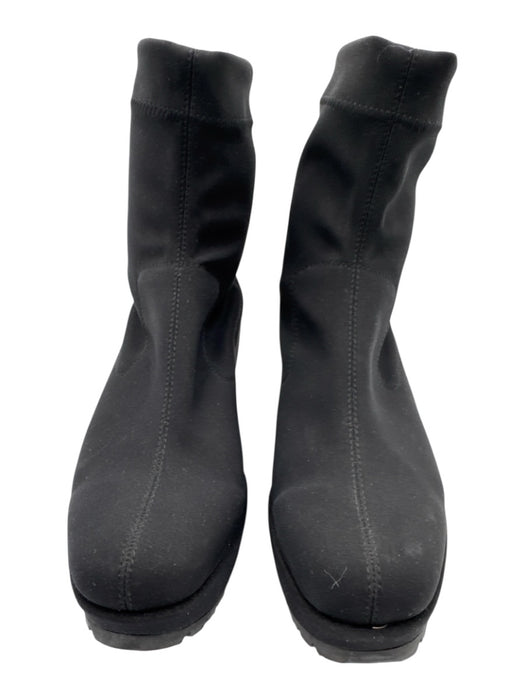 Pedro Garcia Shoe Size 36.5 Black Nylon Platform Wedge Stretch Booties Black / 36.5