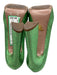 Prada Shoe Size 37.5 Green & Gold Synthetic Knit Peep Toe Glitter Pumps Green & Gold / 37.5
