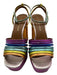 Kurt Geiger Shoe Size 37 Yellow, Pink, Multi Pebble Leather Metallic Sandals Yellow, Pink, Multi / 37