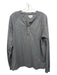 AG Gray Cotton Blend Solid Henley Men's Long Sleeve Shirt