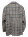 Suitsupply Gray, Blue & White Wool Plaid Houndstooth 2 Button Men's Suit Gray, Blue & White / 48