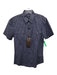 Gucci NWT Size 15.5 Navy & Purple Cotton logo Button up Men's Short Sleeve Navy & Purple / 15.5