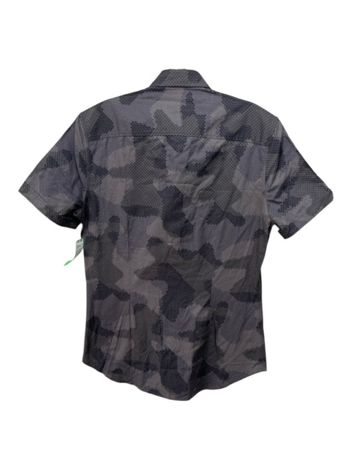 Gucci NWT Size 15.5 Gray Cotton Blend Abstract Button up Men's Short Sleeve Gray / 15.5