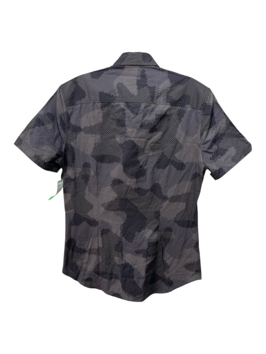 Gucci NWT Size 15.5 Gray Cotton Blend Abstract Button up Men's Short Sleeve Gray / 15.5