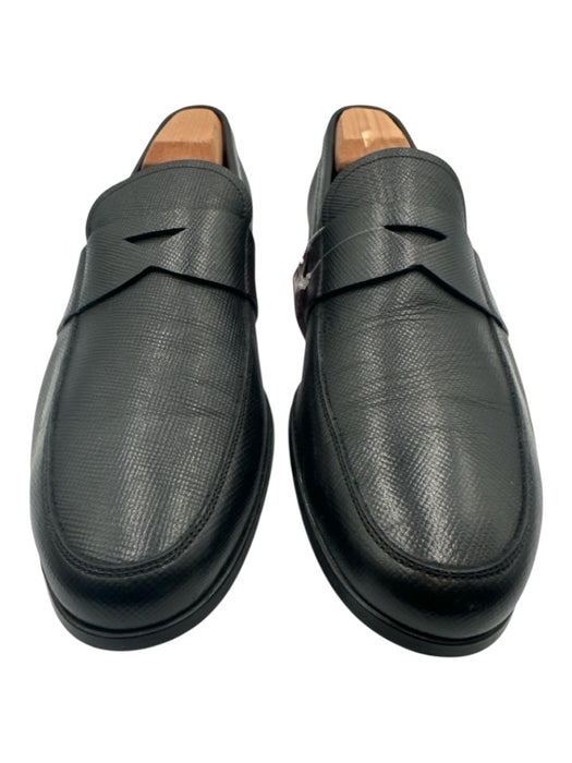 Prada Shoe Size 9 Black Leather Solid Dress Men's Shoes Black / 9