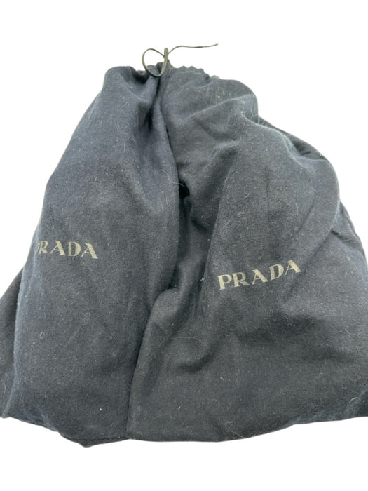 Prada Shoe Size 9 Black Leather Solid Dress Men's Shoes Black / 9