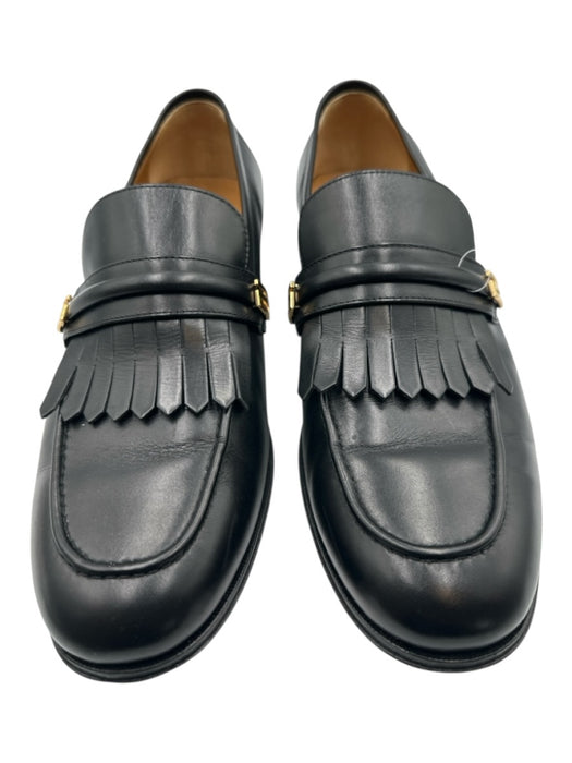Gucci Shoe Size 9 Good Black Leather Solid Tassel Dress Men's Shoes Black / 9