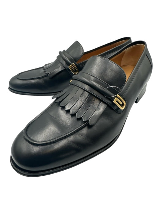 Gucci Shoe Size 9 Good Black Leather Solid Tassel Dress Men's Shoes Black / 9