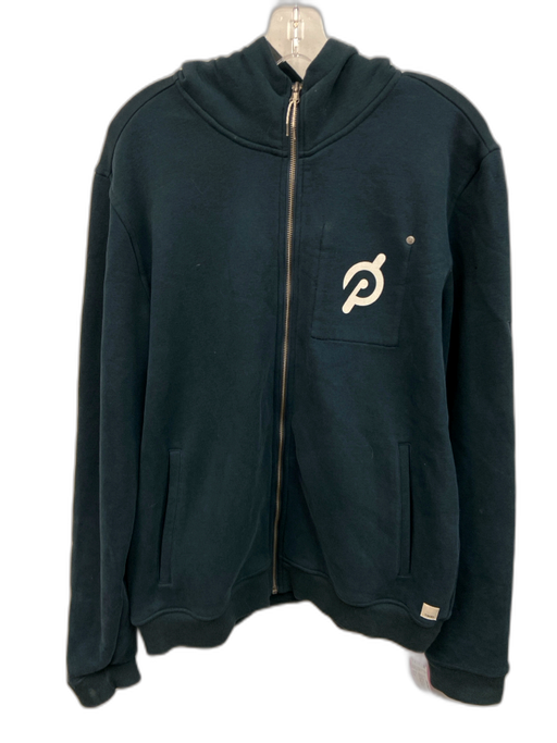 Vuori Size Est M Green Blue Cotton Blend Solid Zip UP Hoodie Long Sleeve Shirt Green Blue / Est M