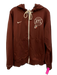 Nike Size M Red Cotton Blend Solid Hoodie Zip Up Men's Jacket Red / M