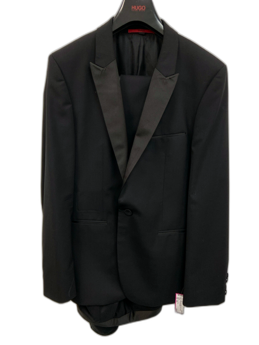 Hugo Boss Black Wool Blend Solid Tuxedo Men's Suit Black / 40s