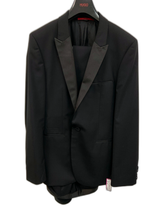 Hugo Boss Black Wool Blend Solid Tuxedo Men's Suit Black / 40s
