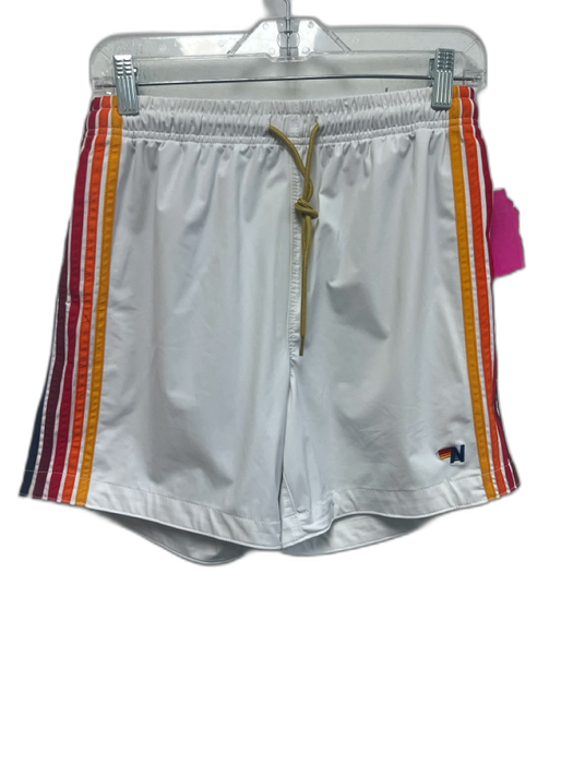 Aviator Nation Size 31 White Synthetic Solid Athletic Men's Shorts White / 31