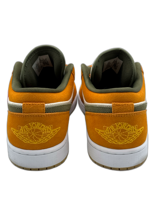 Jordan Shoe Size 11.5 Like New Orange & Green Print Canvas Two Tone Men's Shoes Orange & Green Print / 11.5