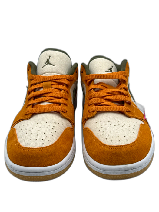 Jordan Shoe Size 11.5 Like New Orange & Green Print Canvas Two Tone Men's Shoes Orange & Green Print / 11.5