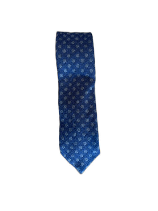 Canali Blue & Gray Wool Blend Dots Men's Ties Blue & Gray