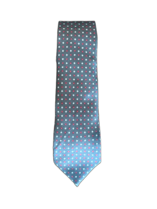 Sid Mashburn Gray & Red Silk Floral Men's Ties Gray & Red