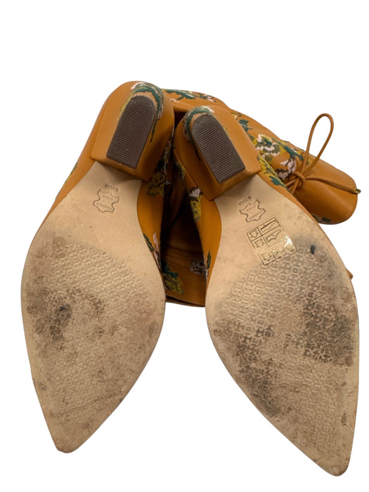 Tory Burch Shoe Size 6.5 Orange, Green & Multi Leather Over the Knee Boots Orange, Green & Multi / 6.5