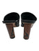 J Crew Shoe Size 8.5 Black & Brown Leather Upper Square Toe Thong Mule Sandals Black & Brown / 8.5