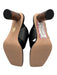 J Crew Shoe Size 8.5 Black & Brown Leather Upper Square Toe Thong Mule Sandals Black & Brown / 8.5