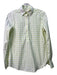 Ann Mashburn Size S White & Neon Green Cotton Blend Long Sleeve Geo Print Top White & Neon Green / S