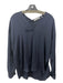 Vince Size 2 Navy Blue Silk V Neck Long Sleeve Top Navy Blue / 2